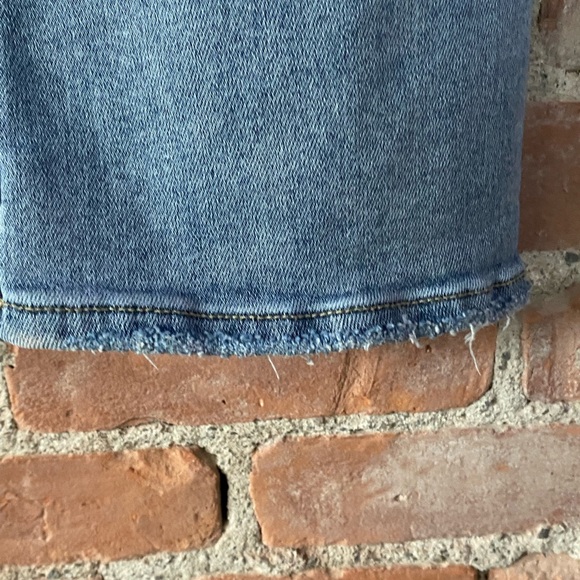 RISEN High Waisted Wide Legs Stylish Blue Denim Jeans w/ Front Pockets, Zipper - Picture 8 of 11